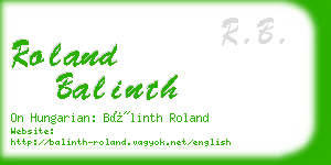 roland balinth business card